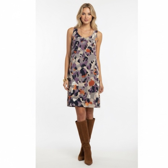 CAbi Dresses & Skirts - 👗 CAbi Radiant Velvet Hi-Lo Mini Dress - Large - Cream Purple
